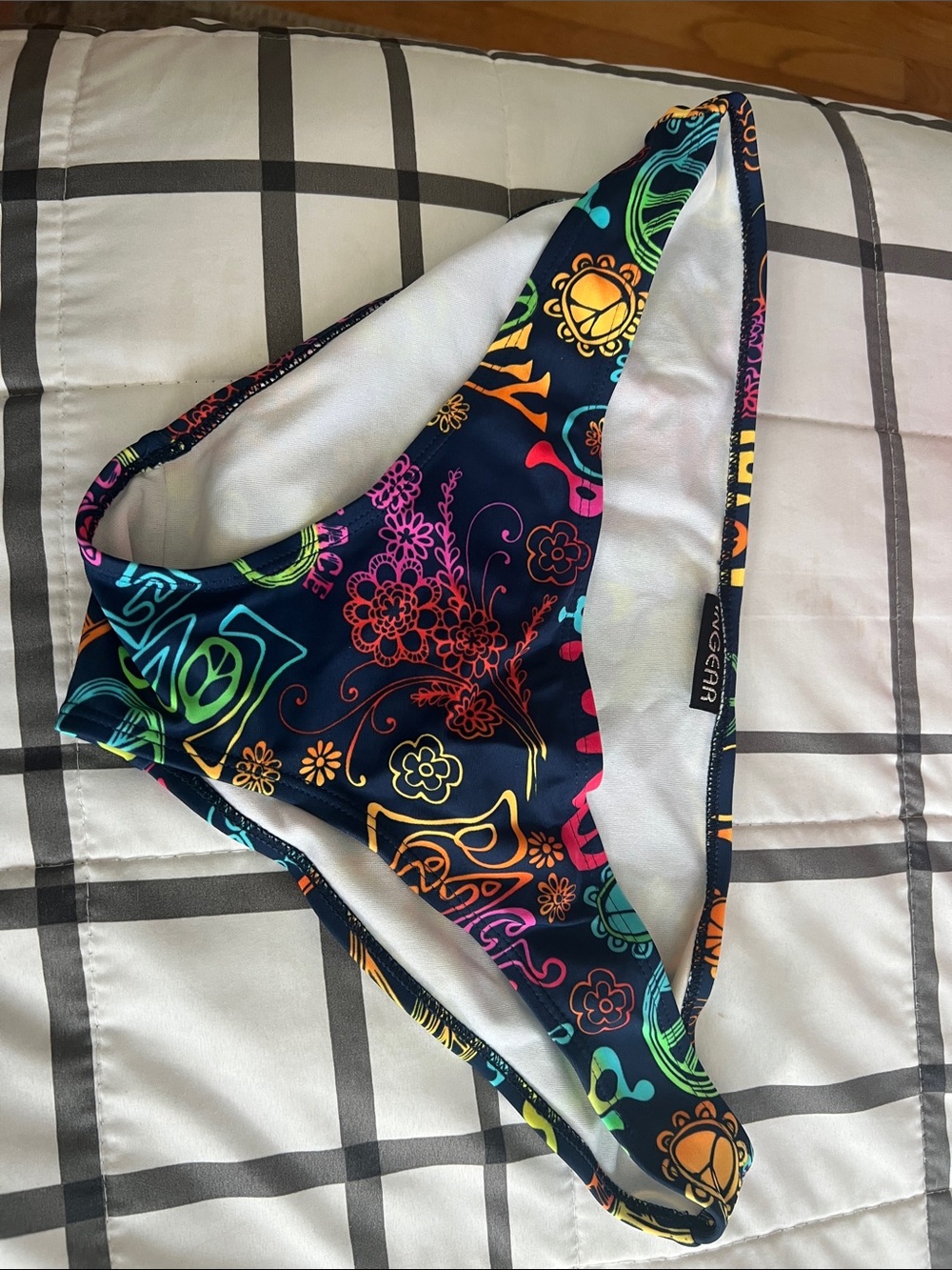 Ingear Women's Navy Multicolor Floral Swim Bikini Bottom